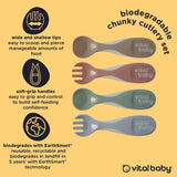Vital Baby chunky cutlery set 4pk (British brand)