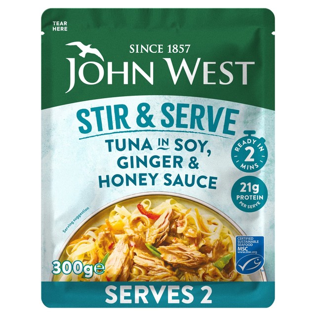 John West Stir & Serve Tuna in soy ginger honey sauce 300g - British product