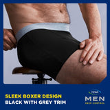 TENA Men Washable Incontinence Boxer Black Size Large (British brand)