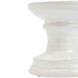 M&S white ceramic pillar candle holder 11cm (British brand)