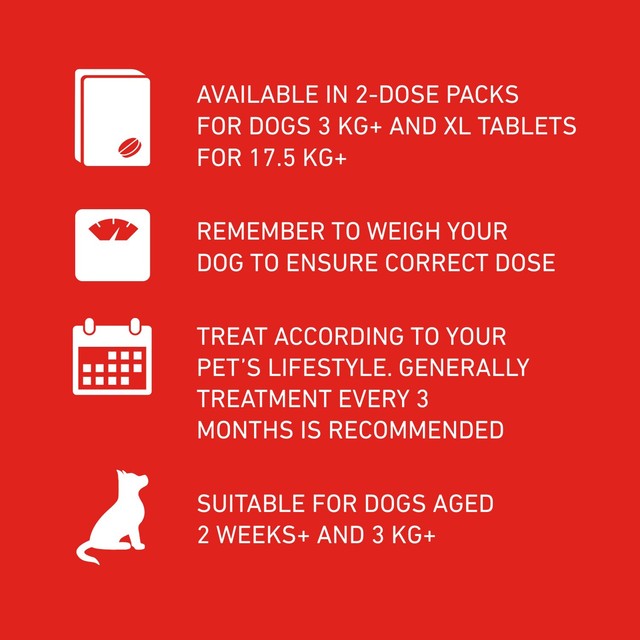 Frontline Wormer Tablets X Large Dog 2 Pack - British product
