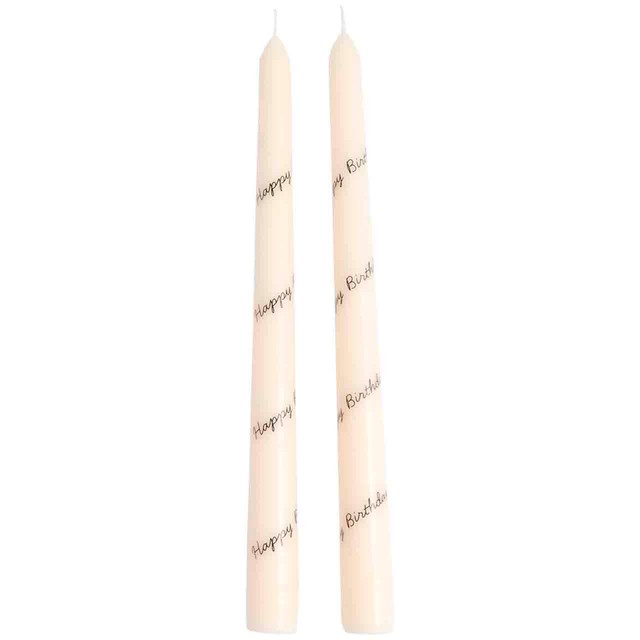 M&S birthday dinner candles white 25.4 cm - British product