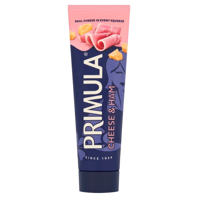 Crema de queso Primula con jamón 140 g, importada del Reino Unido.
