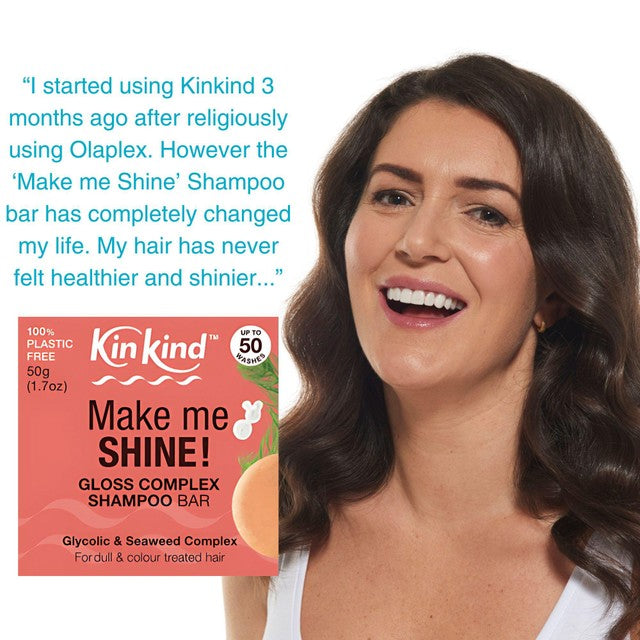 KinKind Make Me Shine Gloss shampoo bar 50g, UK version