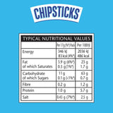 Smiths Chipsticks Salt & Vinegar crisps multipack 6x17g - British product