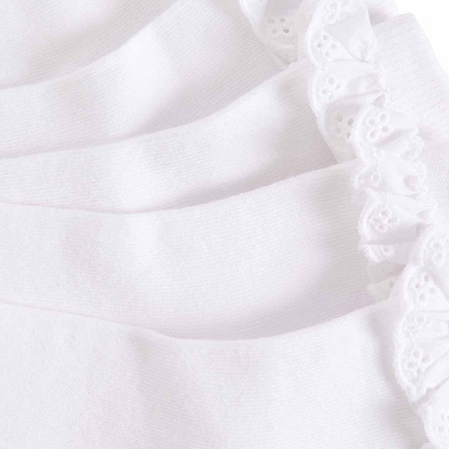 M&S girls frill ankle socks white size 12-3 large, imported from the UK