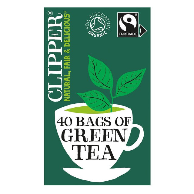 Clipper Organic Fairtrade Green Tea 40 Bags - British product
