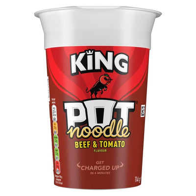 M&S Pot Noodle King Oksekjøtt & Tomat Instant Nudler 114g- Kjøp online på McGrocer