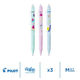 Pilot FriXion Pool Party erasable gel pens pack of 3, imported from the UK