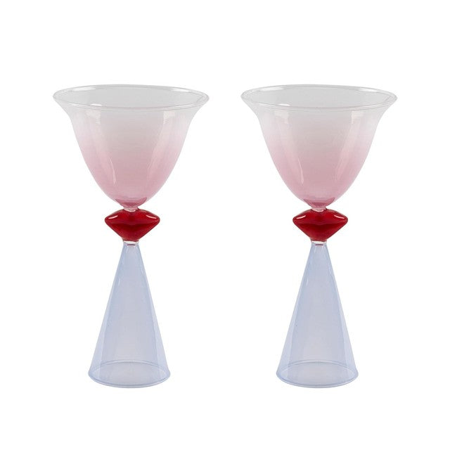 Eleanor Bowmer Set of 2 Martini Glasses coloured bowls - British product