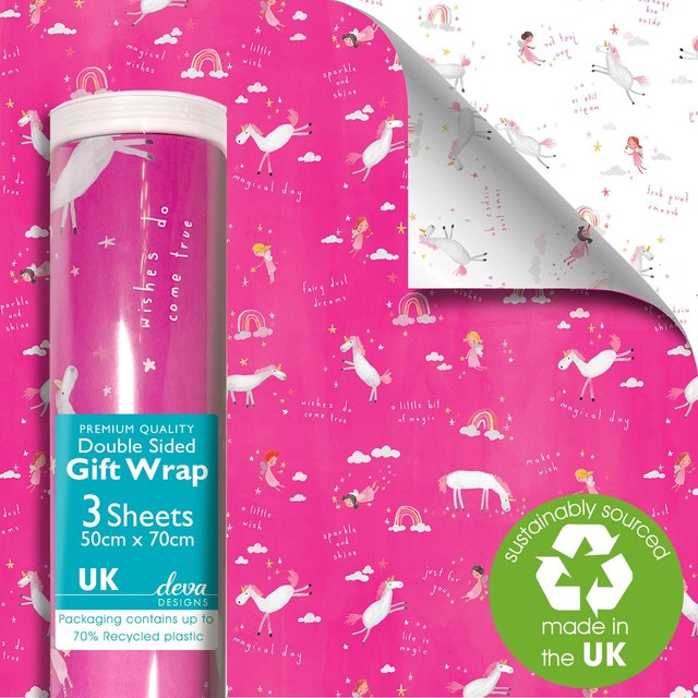 Deva Designs gift wrap sheets 50cm x 70cm imported from the UK
