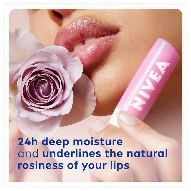 Nivea Soft Rose lip balm 4.8g, imported from the UK