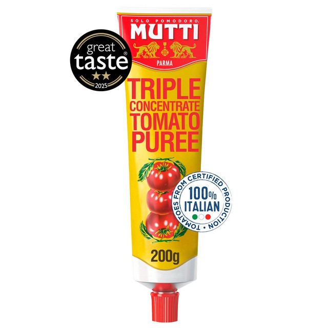 Mutti Triple Concentrate Italian Tomato Puree 200g, imported from the UK