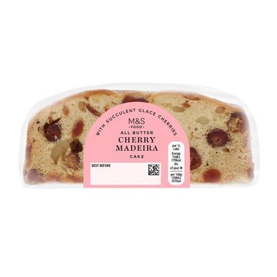 M&S kandierte Kirsch-Madeira-Kuchen Vollbutter-Biskuitkuchen 300g