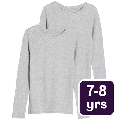 M&S Haut thermique unisexe Heatgen Gris chiné Haut thermique pour enfant 7-8 ans