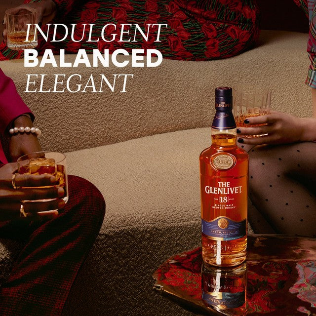 The Glenlivet 18 Year Old single malt Scotch whisky 70cl (British brand)