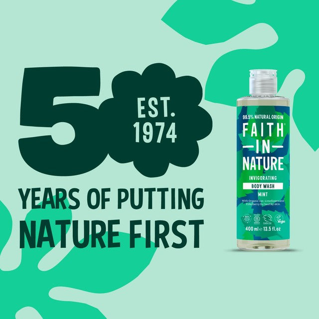Faith In Nature mint body wash 400ml - British product