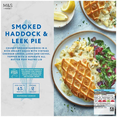 M&S M&S Røkt Hyse & Purre Pai Frossen 640g- Kjøp online hos McGrocer