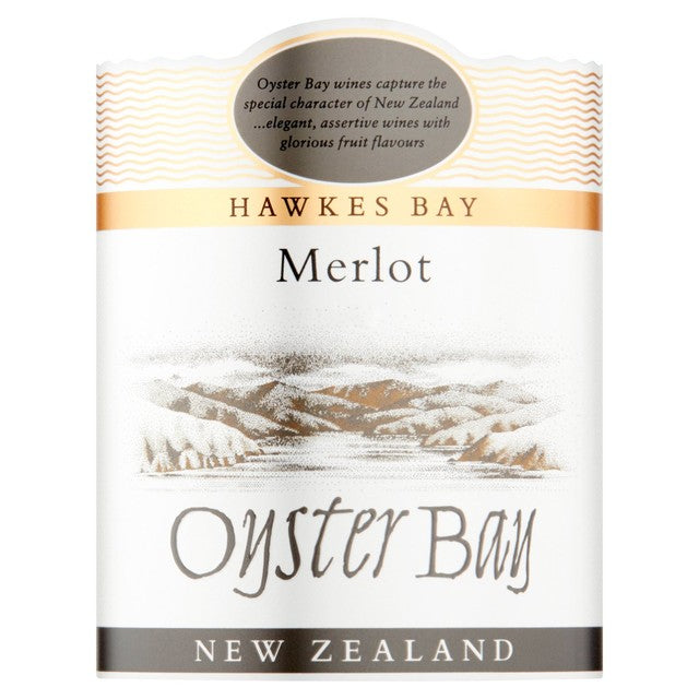 Oyster Bay Merlot Hawkes Bay wine 75cl, imported from the UK