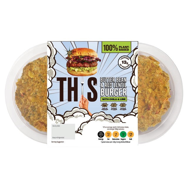 THIS butter bean and red lentil burger, UK version