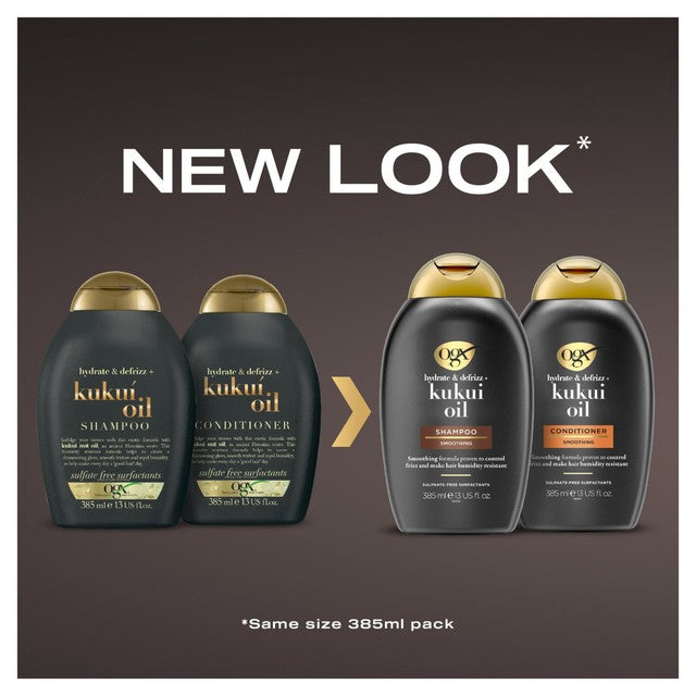 OGX Hydrate and Defrizz Kukui Oil Conditioner 385ml imported from the UK