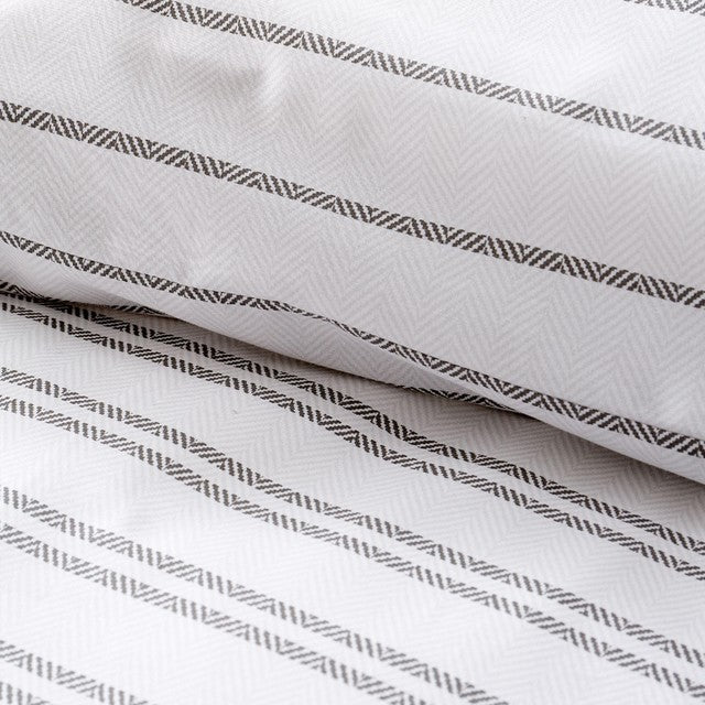 Turner Bianca frill stripe Super King duvet set (British brand)