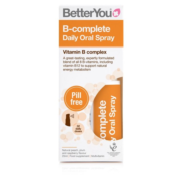 Better You Vitamin B Complete Oral Spray Peach Flavoured 25ml - British product