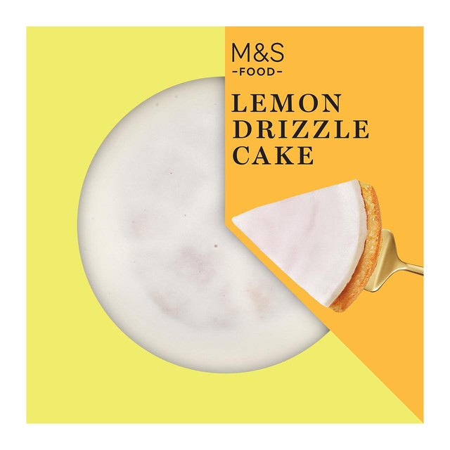 M&S Lemon Drizzle Cake 470g, imported from the UK