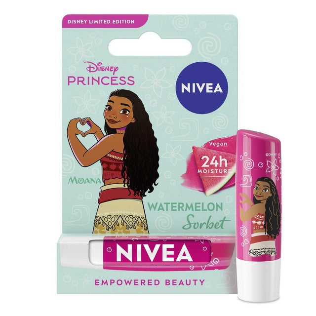 Nivea Disney Moana Watermelon Shine lip balm 4.8g, imported from the UK