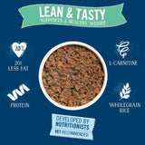 Butcher's Lean & Tasty low fat dog food tins, imported from the UK