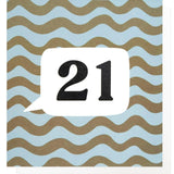 Caroline Gardner Green Blue 21st Birthday Card 146x140mm British product