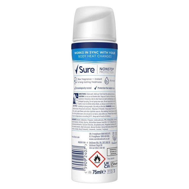 Sure Women Cotton Dry Anti-Perspirant Deodorant 75ml (British brand)