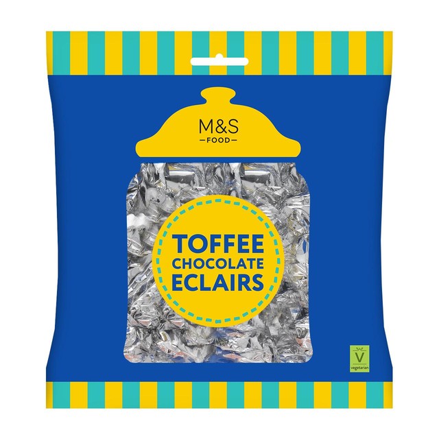 M&S Toffee Chocolate Eclairs 200g, imported from the UK