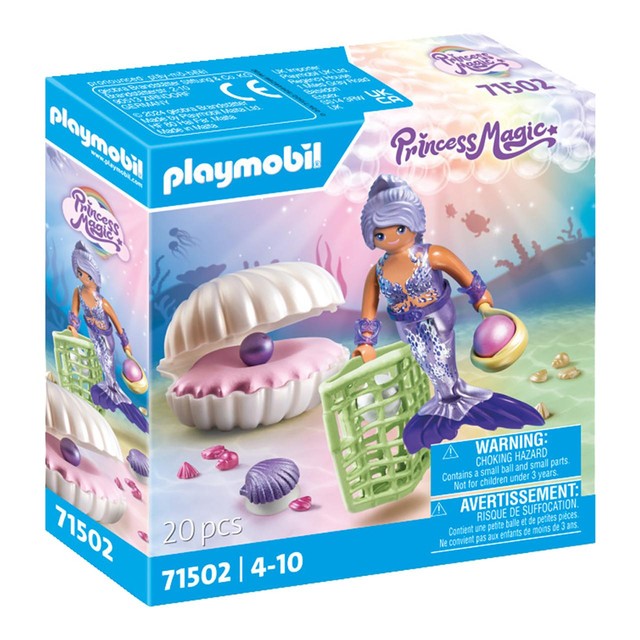 Playmobil Mermaid Figure with Pearl Seashell, imported from the UK