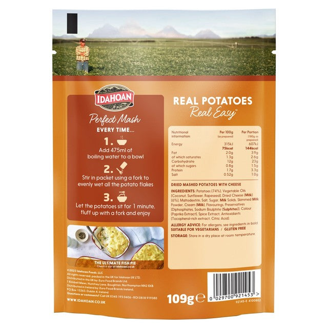 Idahoan Cheese Mash 109g pouch, UK version