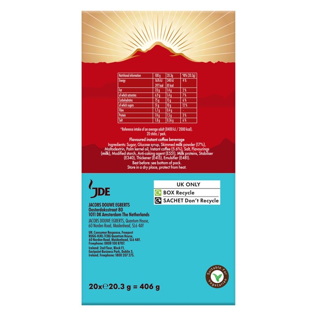 Kenco salted caramel instant coffee latte 20 sachets - British product