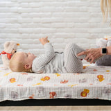 Bloomsbury Mill muslin swaddle blankets Jungle Cubs 3 pack - British product