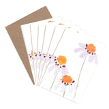 Caroline Gardner blank lilac watercolour cards pack of 6, imported from the UK