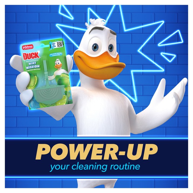 Toilet Duck Mint Mission rim block toilet freshener (British brand)