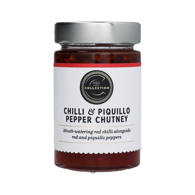M&S chilli and piquillo pepper chutney 235g, imported from the UK
