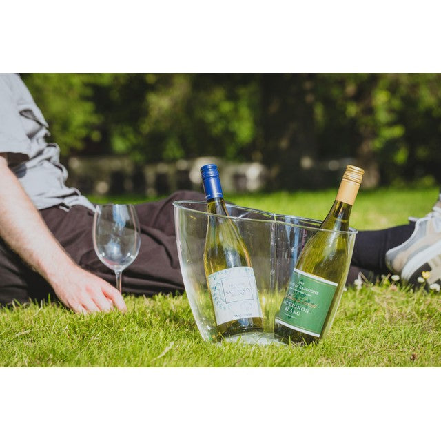 BarCraft clear acrylic double sided wine cooler 7 litre - British product