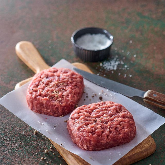 Picard organic all-beef hamburgers 4 per pack, imported from the UK