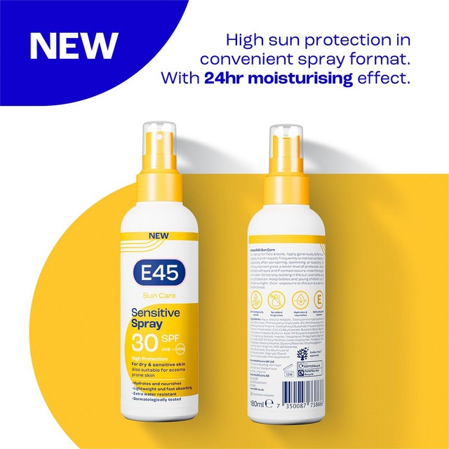 E45 sun care spray SPF 30 180ml, UK version