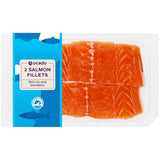 Ocado salmon skin on mid/tail fillets 240g, imported from the UK