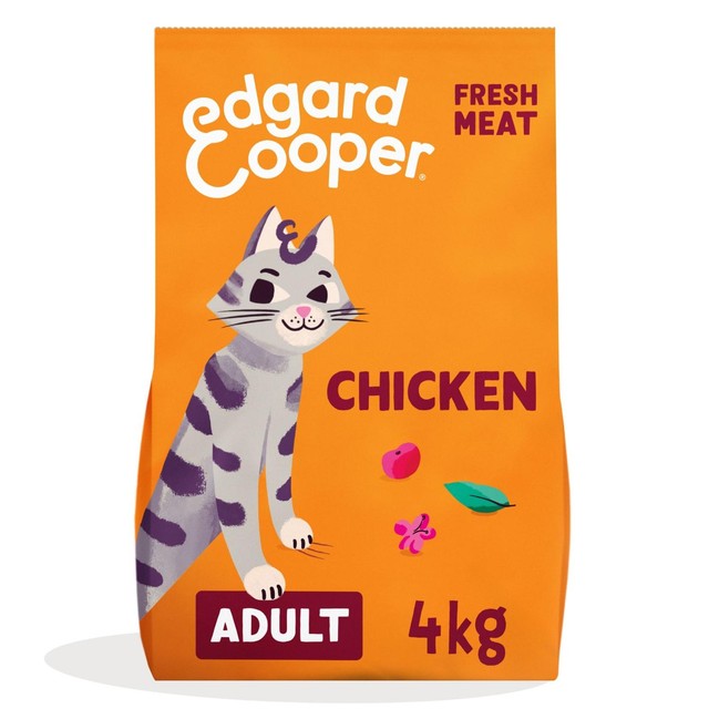 Edgard & Cooper adult chicken dry cat food 4kg - British product