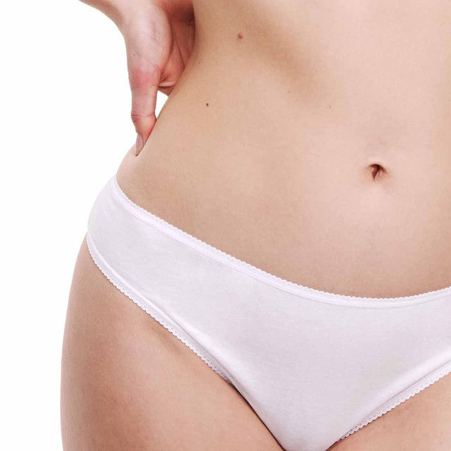 M&S women's pure cotton bikini knickers white size 12, imported from the UK