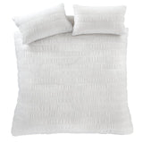Catherine Lansfield Seersucker white king duvet set - British product