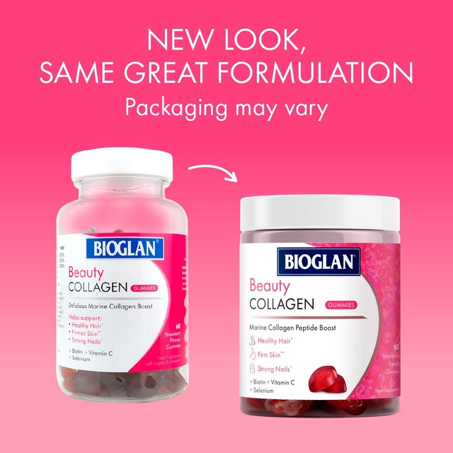 Bioglan Beauty Collagen Strawberry Flavour Gummies - British product