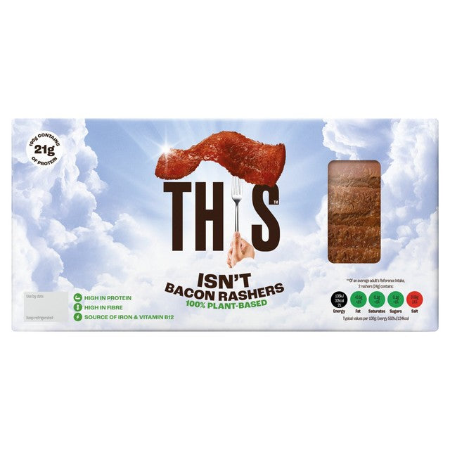 This Isn't Bacon plant-based rashers 120g, imported from the UK