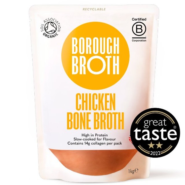 Borough Broth Free-Range Organic Chicken Bone Broth 1kg - British product
